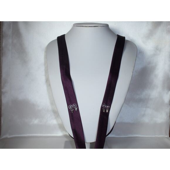 Purple Satin Straps, spaghetti straps bridal prom dress shoulder straps - Picture 1 of 6